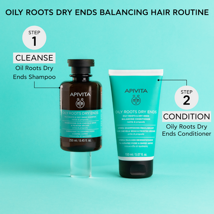 Apivita Oily Roots & Dry Ends Shampoo, Nettle & Propolis 250ml