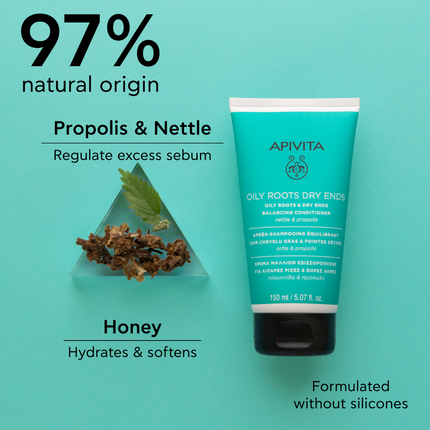 Apivita Oily Roots & Dry Ends Balancing Conditioner 150ml