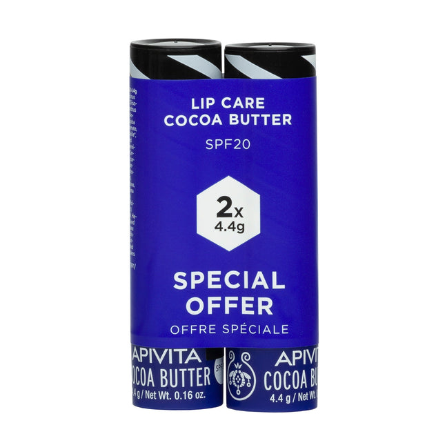 Apivita Lip Care Cocoa Spf20 2 x 4.4G