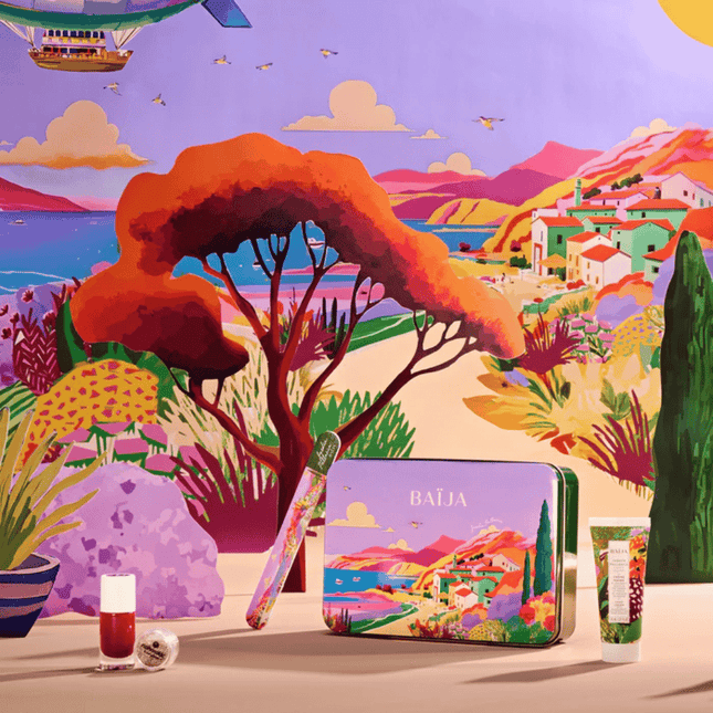 Baija x nailmatic Jardin Pallanca Nails & Glitter Party Gift Set - Red & Gold