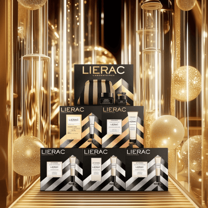 Lierac PREMIUM Silk Cream Set in Gold Pouch