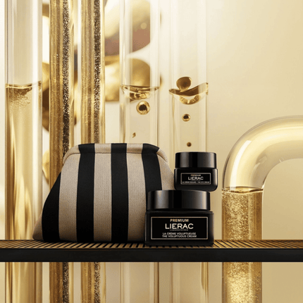 Lierac PREMIUM Voluptous Cream Set in Gold Pouch