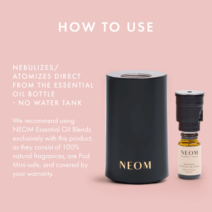 Neom Wellbeing Pod Mini - Waterless Essential Oil Diffuser in Black