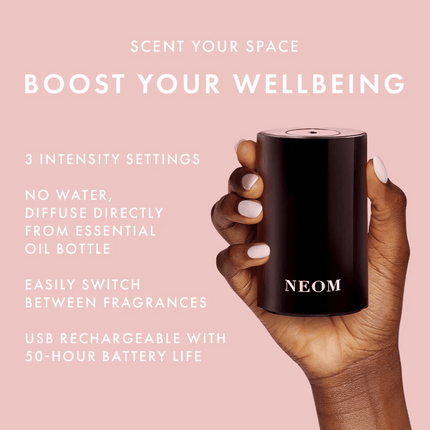 Neom Wellbeing Pod Mini - Waterless Essential Oil Diffuser in Black