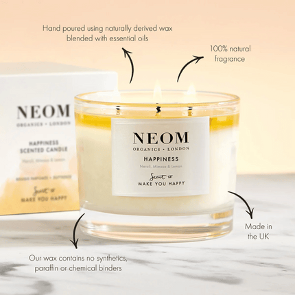 Neom MAKE YOU HAPPY Happiness Scented Candle (3 Wick)